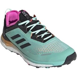 Adidas TERREX Agravic Flow Chaussures De Trail Running Homme, Turquoise/noir -Boutique Merrell adidas terrex agravic flow trail running shoes men acid mint core black screaming pink 3