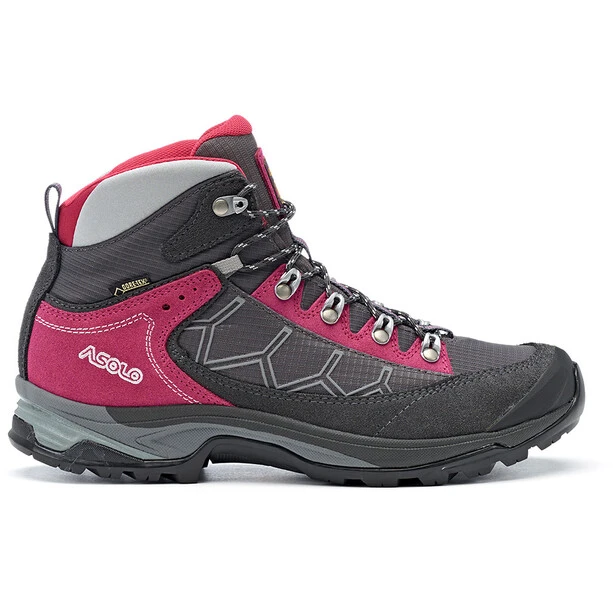 Asolo Falcon GV Chaussures Femme, Gris/rouge 2 Asolo Falcon GV Chaussures Femme, Gris/rouge – Image 2