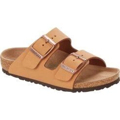 Birkenstock Arizona Sandales Birko-Flor Earthly Vegan Regular Enfant, Marron