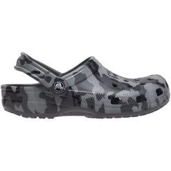 Crocs Classic Printed Camo Sabots, Gris