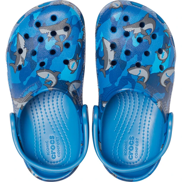 Crocs Classic Shark Prescool Crocs Enfant, Bleu 3 Crocs Classic Shark Prescool Crocs Enfant, Bleu – Image 3