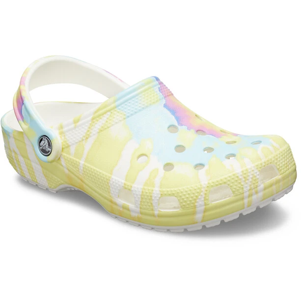 Crocs Classic Tie Dye Graphic Sabots, Blanc 1 Crocs Classic Tie Dye Graphic Sabots, Blanc