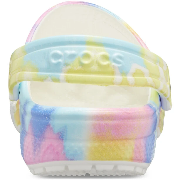 Crocs Classic Tie Dye Graphic Sabots, Blanc 5 Crocs Classic Tie Dye Graphic Sabots, Blanc – Image 5
