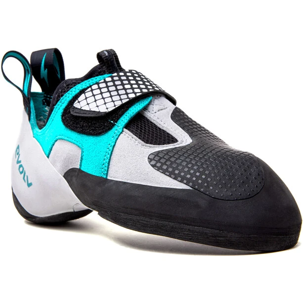 Evolv Zenist Chaussures D'escalade Femme, Blanc/turquoise 2 Evolv Zenist Chaussures D'escalade Femme, Blanc/turquoise – Image 2