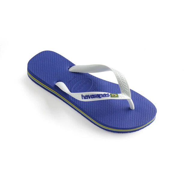 Havaianas Brasil Logo Sandales, Bleu/blanc 2 Havaianas Brasil Logo Sandales, Bleu/blanc – Image 2