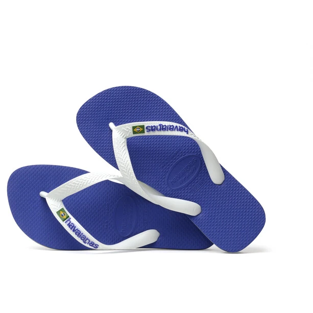 Havaianas Brasil Logo Sandales, Bleu/blanc 4 Havaianas Brasil Logo Sandales, Bleu/blanc – Image 4
