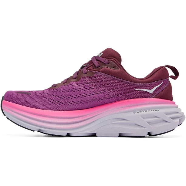 Hoka One One Bondi 8 Chaussures De Course Femme, Violet 2 Hoka One One Bondi 8 Chaussures De Course Femme, Violet – Image 2