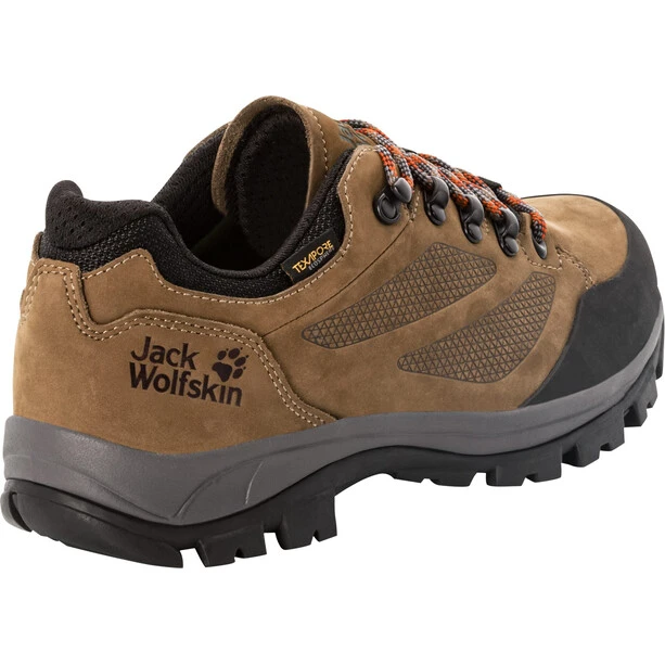 Jack Wolfskin Rebellion Texapore Chaussures Basses Homme, Marron/rouge 3 Jack Wolfskin Rebellion Texapore Chaussures Basses Homme, Marron/rouge – Image 3