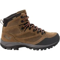 Jack Wolfskin Rebellion Texapore Chaussures Mi-hautes Homme, Marron/rouge