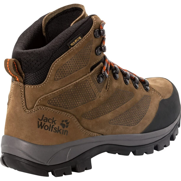 Jack Wolfskin Rebellion Texapore Chaussures Mi-hautes Homme, Marron/rouge 3 Jack Wolfskin Rebellion Texapore Chaussures Mi-hautes Homme, Marron/rouge – Image 3