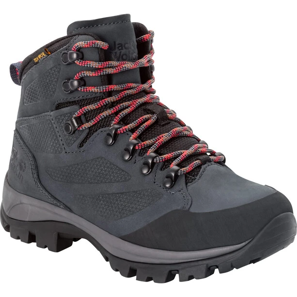 Jack Wolfskin Rebellion Texapore Chaussures Mi-hautes Femme, Gris/rouge 4 Jack Wolfskin Rebellion Texapore Chaussures Mi-hautes Femme, Gris/rouge – Image 4