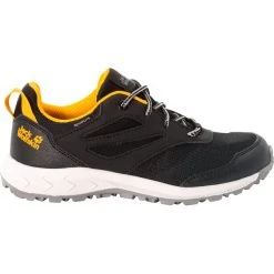 Jack Wolfskin Woodland Texapore Chaussures Basses Enfant, Noir
