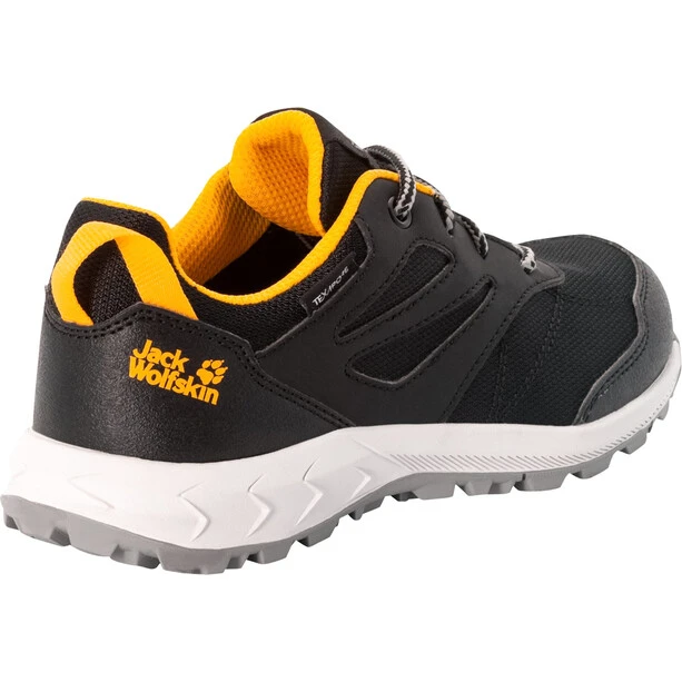 Jack Wolfskin Woodland Texapore Chaussures Basses Enfant, Noir 3 Jack Wolfskin Woodland Texapore Chaussures Basses Enfant, Noir – Image 3