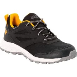 Jack Wolfskin Woodland Texapore Chaussures Basses Enfant, Noir 9 Jack Wolfskin Woodland Texapore Chaussures Basses Enfant, Noir -Boutique Merrell jack wolfskin woodland texapore low shoes kids black burly yellow 4