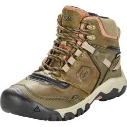 Keen Ridge Flex Mid WP Chaussures Femme, Marron/gris