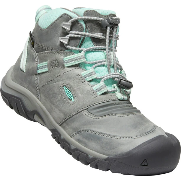 Keen Ridge Flex Mid WP Chaussures Adolescents, Gris/turquoise 1 Keen Ridge Flex Mid WP Chaussures Adolescents, Gris/turquoise