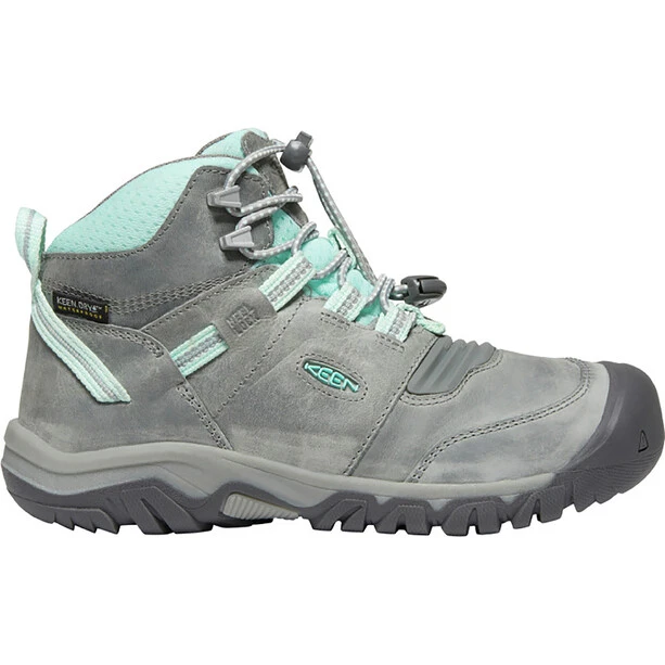 Keen Ridge Flex Mid WP Chaussures Adolescents, Gris/turquoise 2 Keen Ridge Flex Mid WP Chaussures Adolescents, Gris/turquoise – Image 2