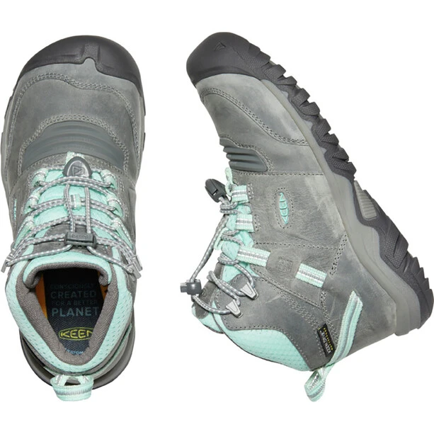 Keen Ridge Flex Mid WP Chaussures Adolescents, Gris/turquoise 5 Keen Ridge Flex Mid WP Chaussures Adolescents, Gris/turquoise – Image 5