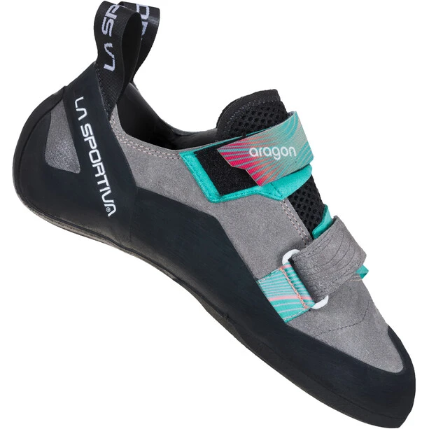La Sportiva Aragon Chaussures D'Escalade Femme, Gris/turquoise 1 La Sportiva Aragon Chaussures D'Escalade Femme, Gris/turquoise