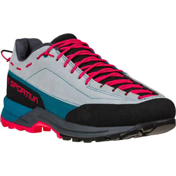 La Sportiva TX Guide Chaussures En Cuir Femme, Gris/turquoise 2 La Sportiva TX Guide Chaussures En Cuir Femme, Gris/turquoise – Image 2