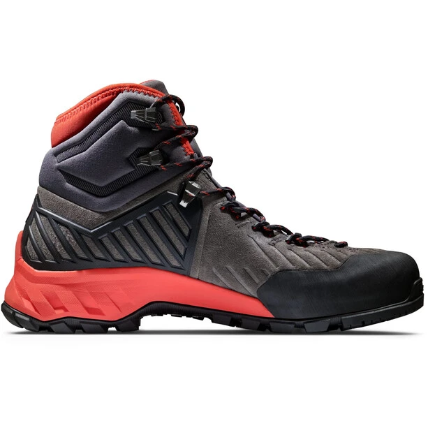 Mammut Alnasca Pro II Mid GTX Chaussures Femme, Gris/rouge 2 Mammut Alnasca Pro II Mid GTX Chaussures Femme, Gris/rouge – Image 2
