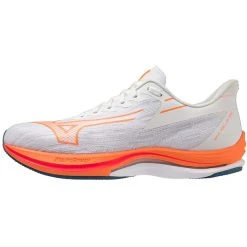 Mizuno Wave Rebellion Sonic Shoes Men, Blanc/orange