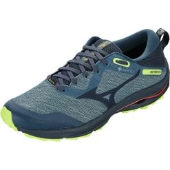 Mizuno Wave Rider GTX Chaussures Homme, Bleu Pétrole