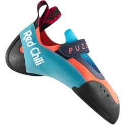 Red Chili Puzzle Chaussures D'escalade Enfant, Turquoise/rouge
