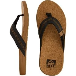Reef Cushion Phantom Cork Flips Men, Noir/beige -Boutique Merrell reef cushion phantom cork flips men black cork 3