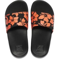 Reef One Slides Kids, Noir/orange -Boutique Merrell reef one slides kids hibiscus coral 4