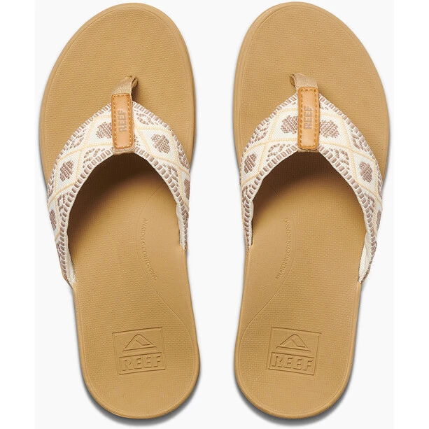 Reef Reef Ortho Woven Tongs Femme, Blanc/marron 4 Reef Reef Ortho Woven Tongs Femme, Blanc/marron – Image 4