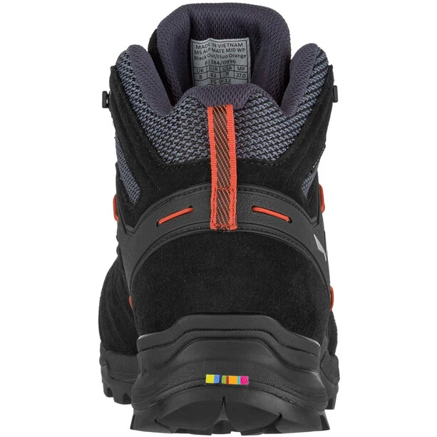 SALEWA Alp Mate WP Chaussures Mi-hautes Homme, Noir/gris 3 SALEWA Alp Mate WP Chaussures Mi-hautes Homme, Noir/gris – Image 3