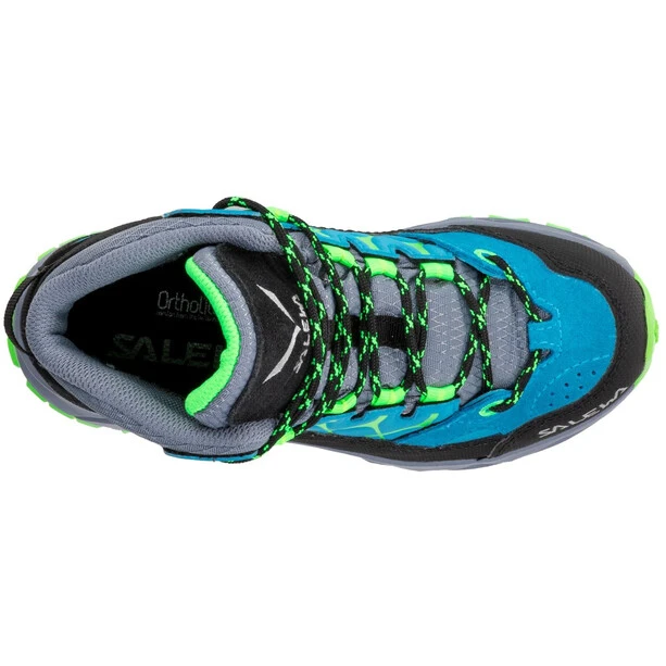 SALEWA Alp Trainer GTX Chaussures Mi-hautes Enfant, Bleu/vert 2 SALEWA Alp Trainer GTX Chaussures Mi-hautes Enfant, Bleu/vert â Image 2