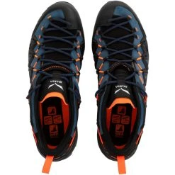 SALEWA Wildfire Edge GTX Chaussures Homme, Noir/bleu -Boutique Merrell salewa wildfire edge gtx shoes men dark denim black 3