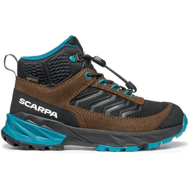 Scarpa Rush Mid S GTX Chaussures Enfant, Marron/noir 2 Scarpa Rush Mid S GTX Chaussures Enfant, Marron/noir – Image 2