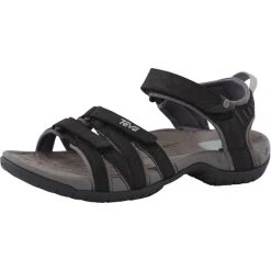 Teva Tirra Leather Chaussures Femme, Noir/blanc