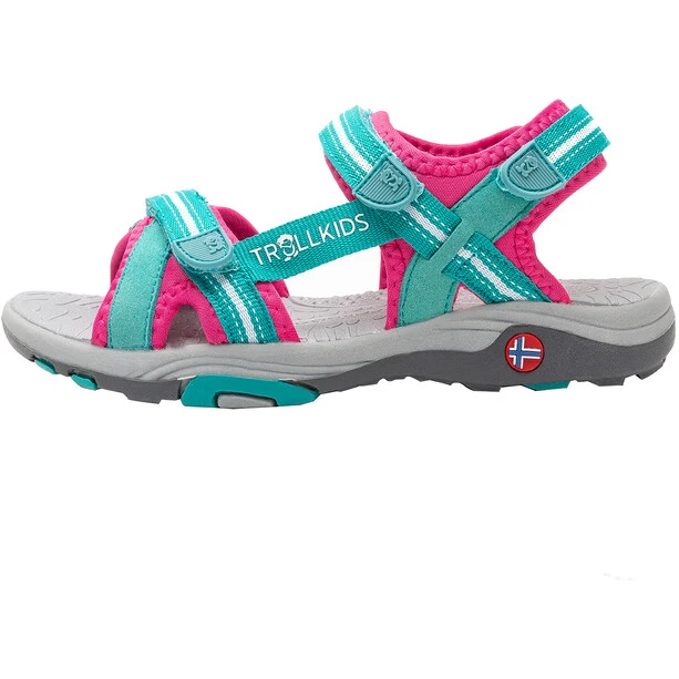 TROLLKIDS Preikestolen Chaussures Fille, Turquoise/rose 2 TROLLKIDS Preikestolen Chaussures Fille, Turquoise/rose – Image 2
