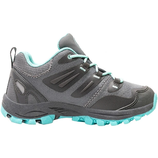 TROLLKIDS Rondane Hiker Chaussures Basses Enfant, Gris/turquoise 3 TROLLKIDS Rondane Hiker Chaussures Basses Enfant, Gris/turquoise – Image 3