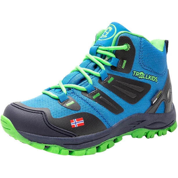 TROLLKIDS Rondane Hiker Chaussures Enfant, Bleu/vert 1 TROLLKIDS Rondane Hiker Chaussures Enfant, Bleu/vert