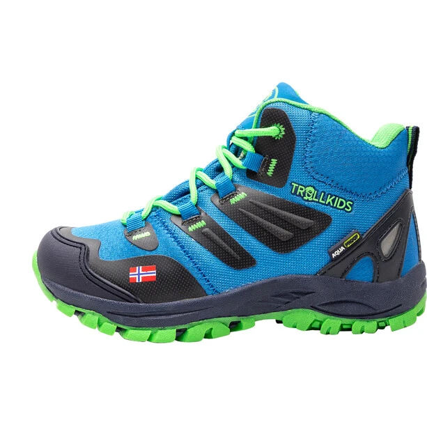 TROLLKIDS Rondane Hiker Chaussures Enfant, Bleu/vert 2 TROLLKIDS Rondane Hiker Chaussures Enfant, Bleu/vert – Image 2