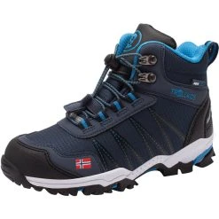 TROLLKIDS Trolltunga Hiker Chaussures Mi-hautes Enfant, Bleu
